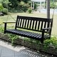 preview thumbnail 4 of 28, Cambridge Casual Alston Traditional Mahogany Wood Porch Swing Black