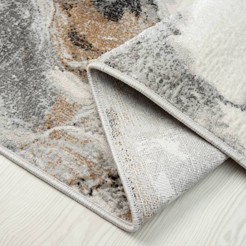Abani Rugs Regal REG500 Swirl Abstract Low Pile Area Rug