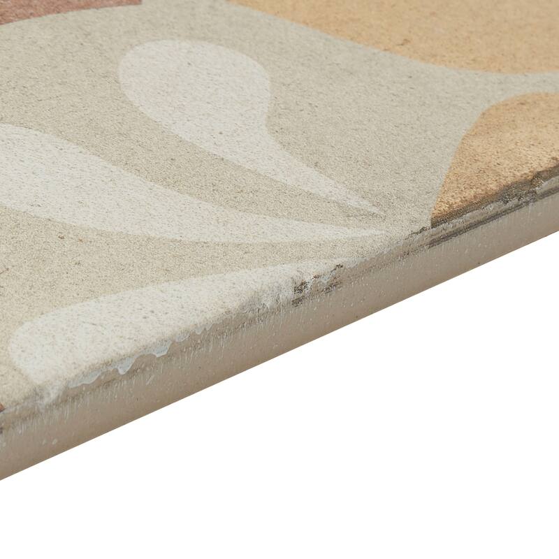 Porcelain Cement Look 8 x 8 inch Warm Blend Decorative Tile in Grande Fiore