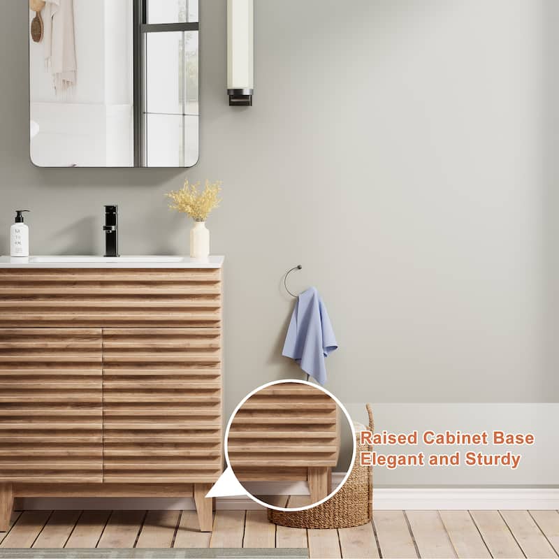Bathroom Vanity Set W/Drop in Sink Faucet Cabinet Combo