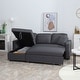 preview thumbnail 8 of 16, HOMCOM Sectional Sleeper Sofa, Linen Fabric L Shaped Couch with Pull out Bed, Reversible Storage Chaise, 3-seat, Dark Grey