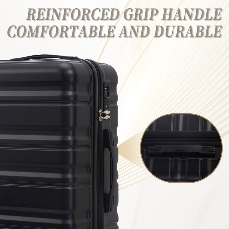Luggage Sets 3 Piece Suitcases with Wheels, Suitcase Set ABS Hard Case Luggage with TSA Combination Lock, for Men and Women