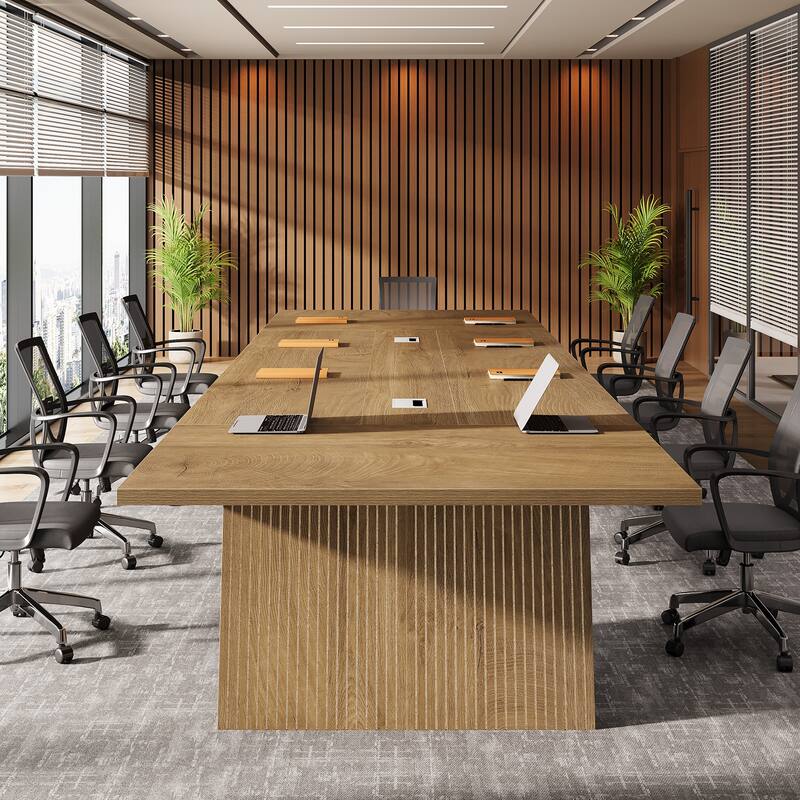 Modern Conference Table for 10 People, 8ft Conference Room Table