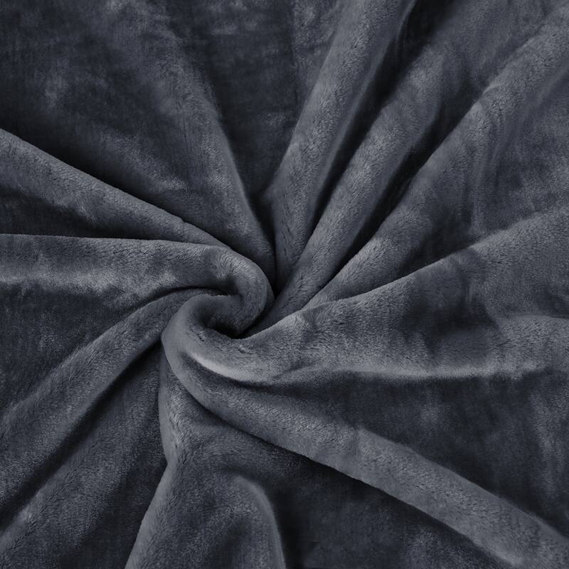Thicken Reversible Solid Mink Fleece Blanket Fuzzy Cozy Bed Blanket for Couch Camping