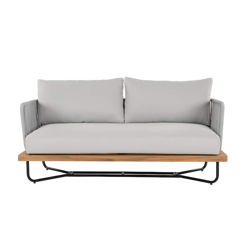 Christopher Knight Home - Jason Outdoor Acacia Wood Loveseat With Table