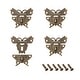 preview thumbnail 1 of 1, 4 Sets Wood Case Box Clasp Closure Hasp Latches Bronze Tone 50 x 43mm - 50mm x 43mm,4 pcs
