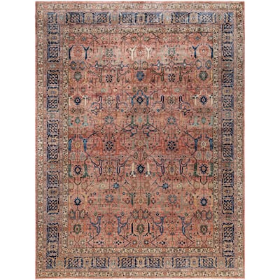 Serapi One-of-a-Kind Hand-Knotted Area Rug - Pink - 9' 2" x 12' 1"