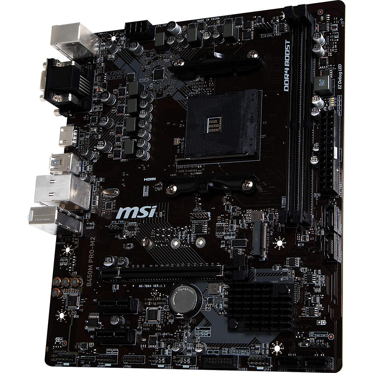 MSI B450M PRO-VDH Plus Pro-Series AMD Ryzen 1st//2nd Gen AM4 M.2 USB 3 D-Sub DVI HDMI Micro-ATX Motherboard