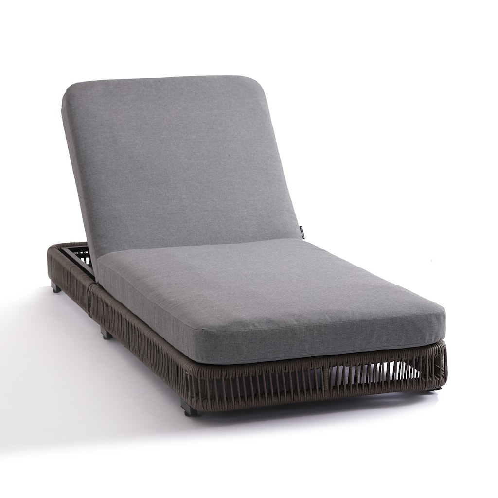 Outdoor Chaise Lounge Chair with Adjustable Backrest Patio Pool Lounge