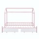 preview thumbnail 19 of 23, Twin XL to King Metal Twin Size House Platform Bed with 2 Drawers