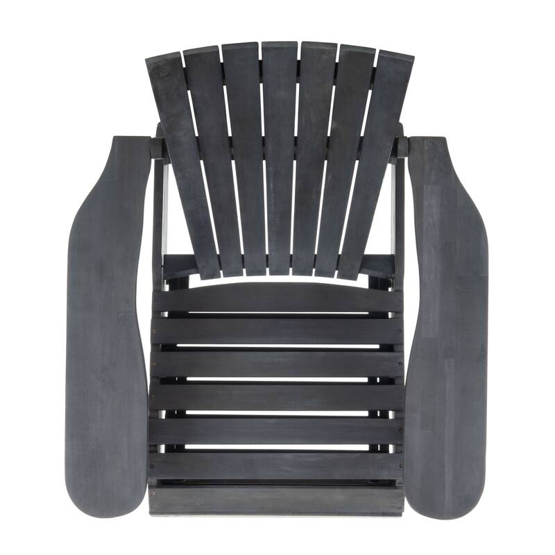 SAFAVIEH Outdoor Mangla Adirondack Chair with Retractable Footrest - 52W x 32D x 30H