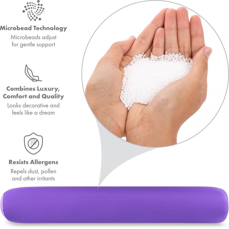 Straight Body Pillow, Premium Microbead,Side Sleeping / Pregnant Women