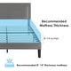 preview thumbnail 7 of 10, VECELO Upholstered Bed Frames with Height Adjustable Headboard