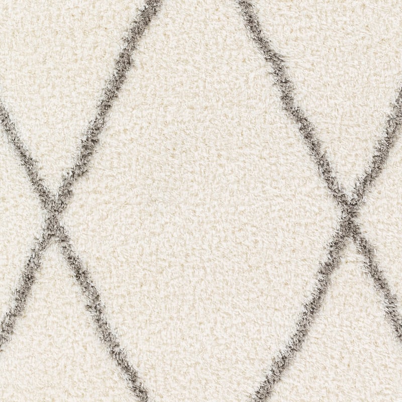 Livabliss Cloudy Diamond Lattice Plush Area Rug