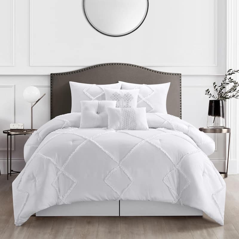 Nanshing Melissa 3D Clip Jacquard 7 Piece Comforter Set