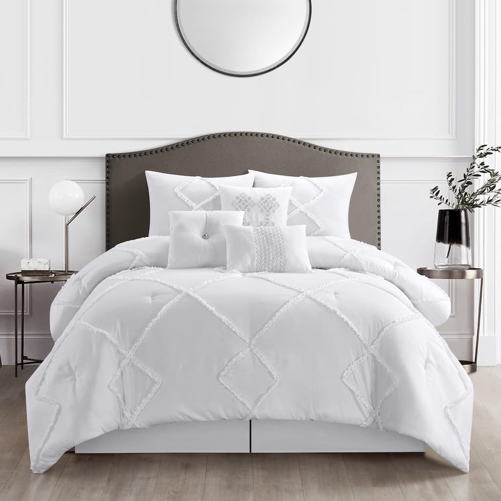 Nanshing Melissa 3D Clip Jacquard 7 Piece Comforter Set