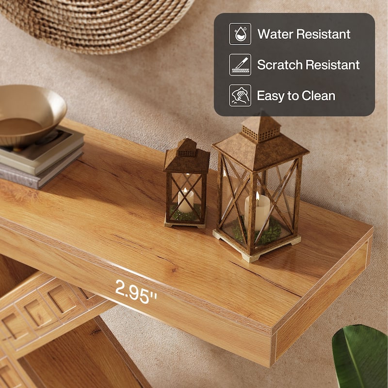 55 Inch Narrow Wooden Console Table for Entryway