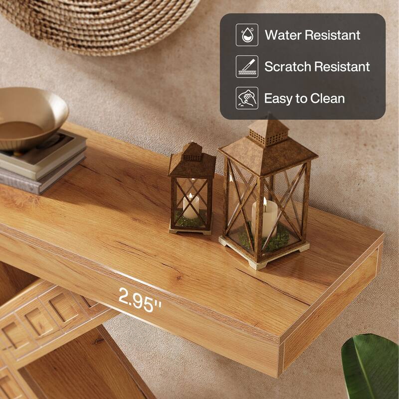 55 Inch Wooden Console Table for Entryway