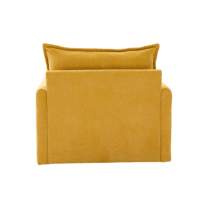 GDFStudio - Chenille 36.22" Swivel Barrel Chair