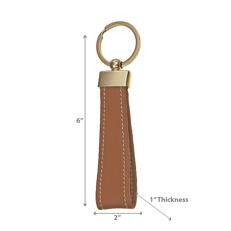 PU Leather Key Chain Tan