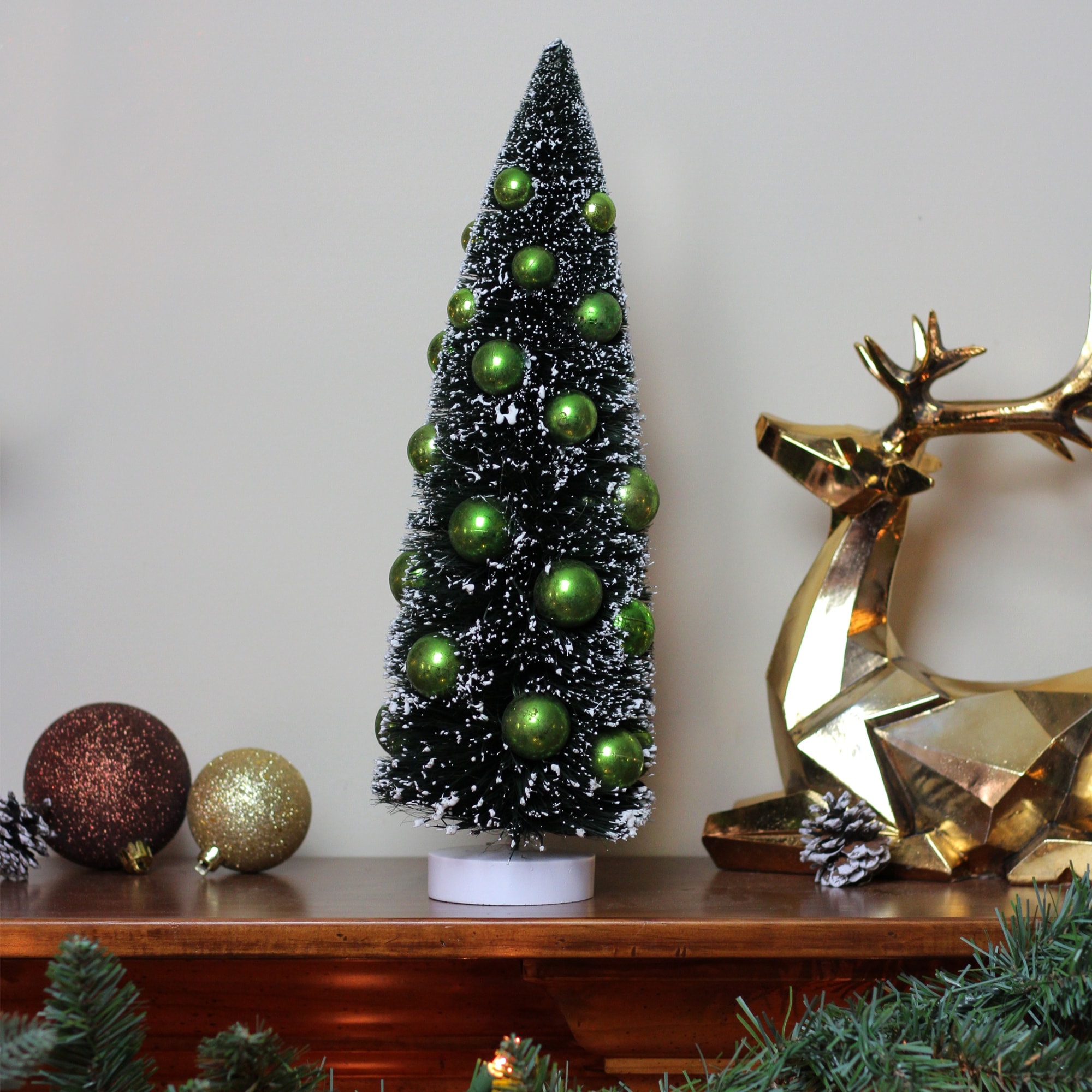 Shop 15 Green Sisal Christmas Tree And Ornaments Tabletop