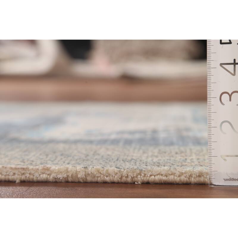 Modern Indian Abstract Accent Rug Handmade Wool Carpet - 2'9"x 4'10"