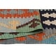 preview thumbnail 6 of 5, Shabby Chic Kilim Myrtice Rust Blue Wool Rug - 10'1" x 12'10" - 10'1" x 12'10"