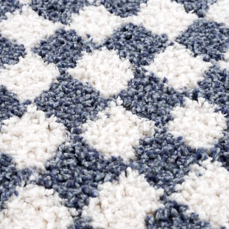 Hauteloom Kieu Hallway, Kitchen Runner Rug - Plush Pile - Driftwood, Black White, Silverton - 2'7" x 7'3"