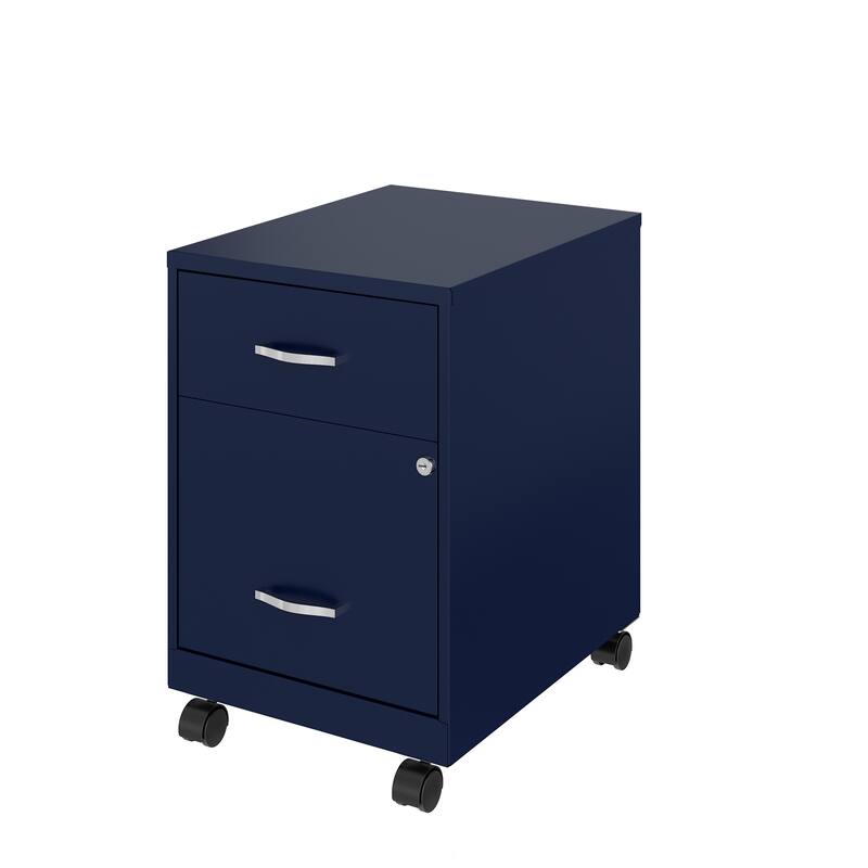 Space Solutions 18" Deep 2 Drawer Letter Width Mobile Vertical File Cabinet with Accessory Drawer