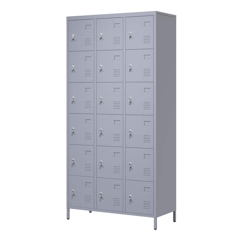 18 Door 72"H Metal Lockers With Lock