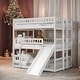 preview thumbnail 2 of 31, Full-Over-Full-Over-Full Triple Bunk Bed with Ladder and Slide
