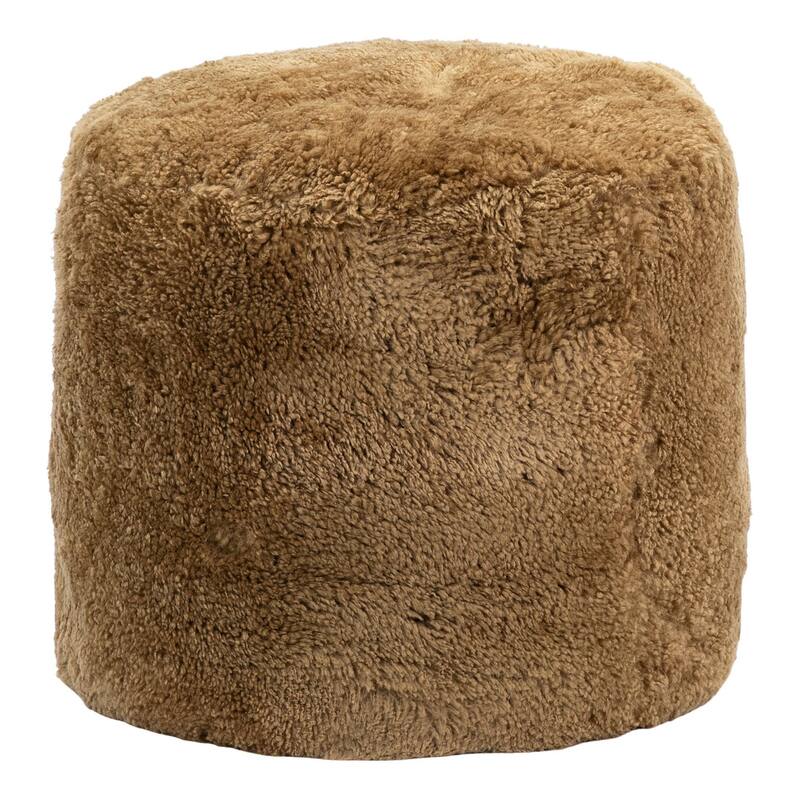 Sheila Sheep Fur Upholstered Pouf