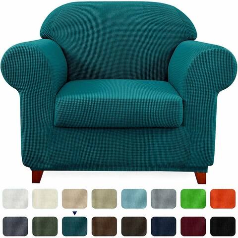 Subrtex Stretch Spandex 2-piece Armchair Slipcover Furniture Protector