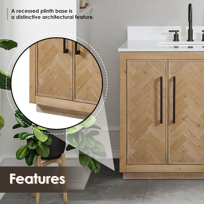 Altair Bellavia Bath Vanity in Weathered Fir no Mirror