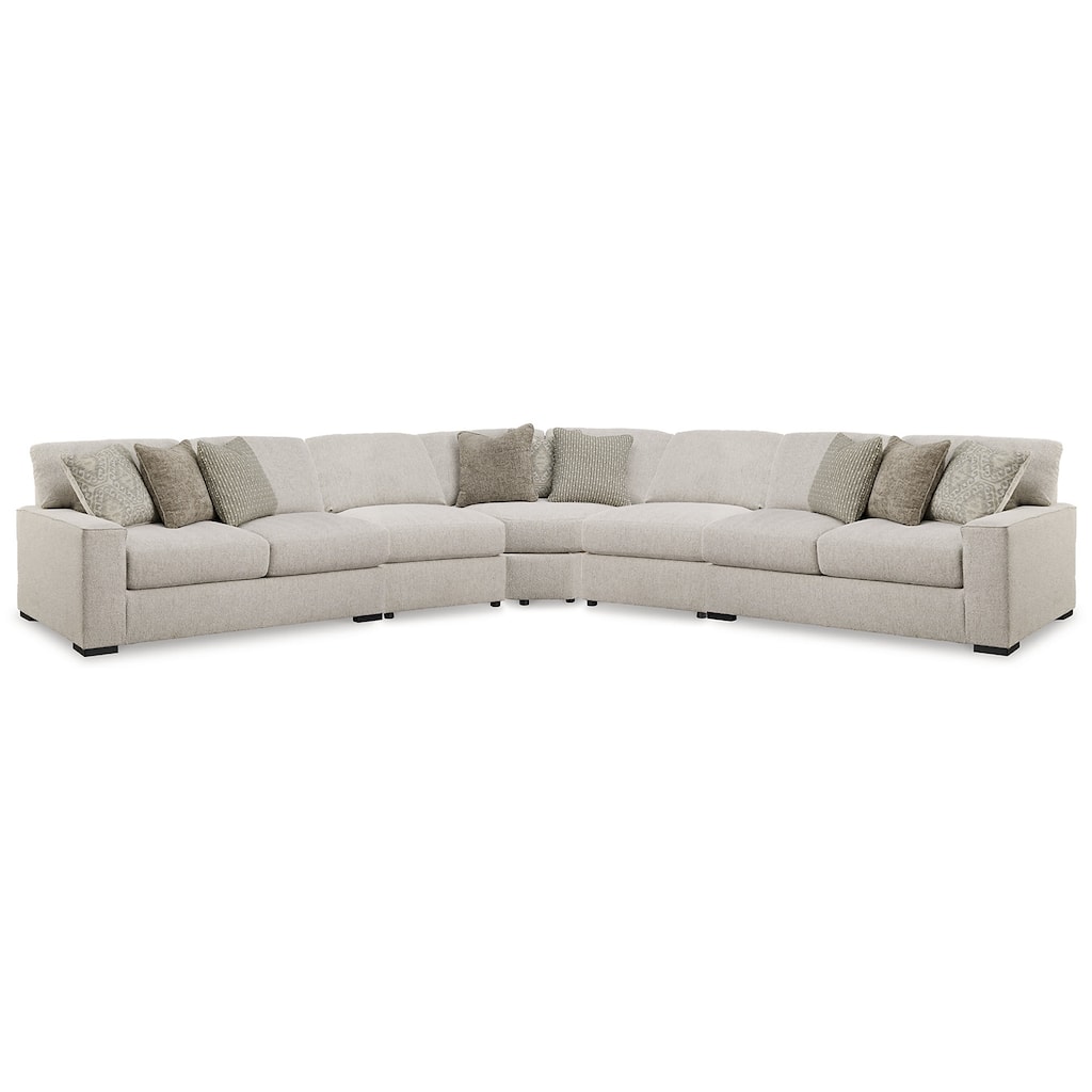 Signature Design by Ashley Ballyton Beige 5-Piece Sectional - 159.5" W x 159.5" D x 42" H