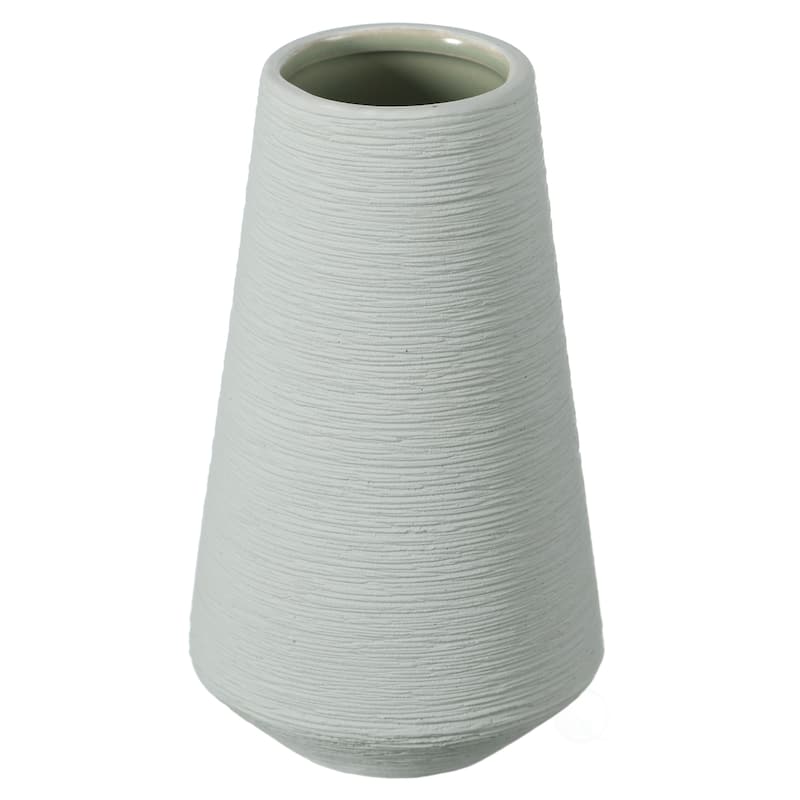 Decorative Ceramic Round Cone Shape Centerpiece Table Vase - Small