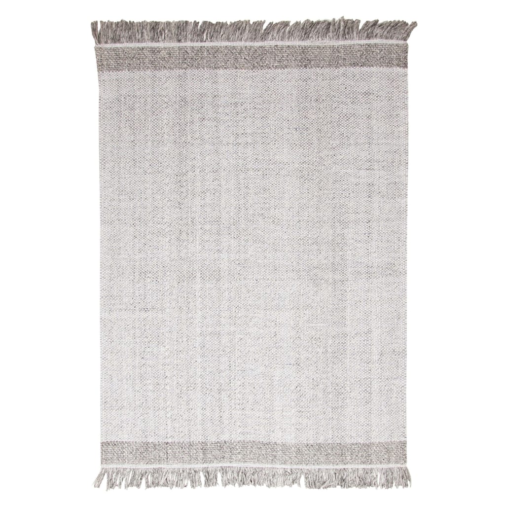ECARPETGALLERY Braid weave Sienna Grey Wool Rug - 5'3 x 7'5