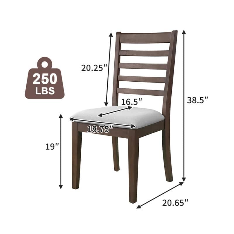 7-Piece Expandable Dining Set – Farmhouse-Style Extendable Table & 6 Upholstered Chairs, Rustic Wood Kitchen Table .