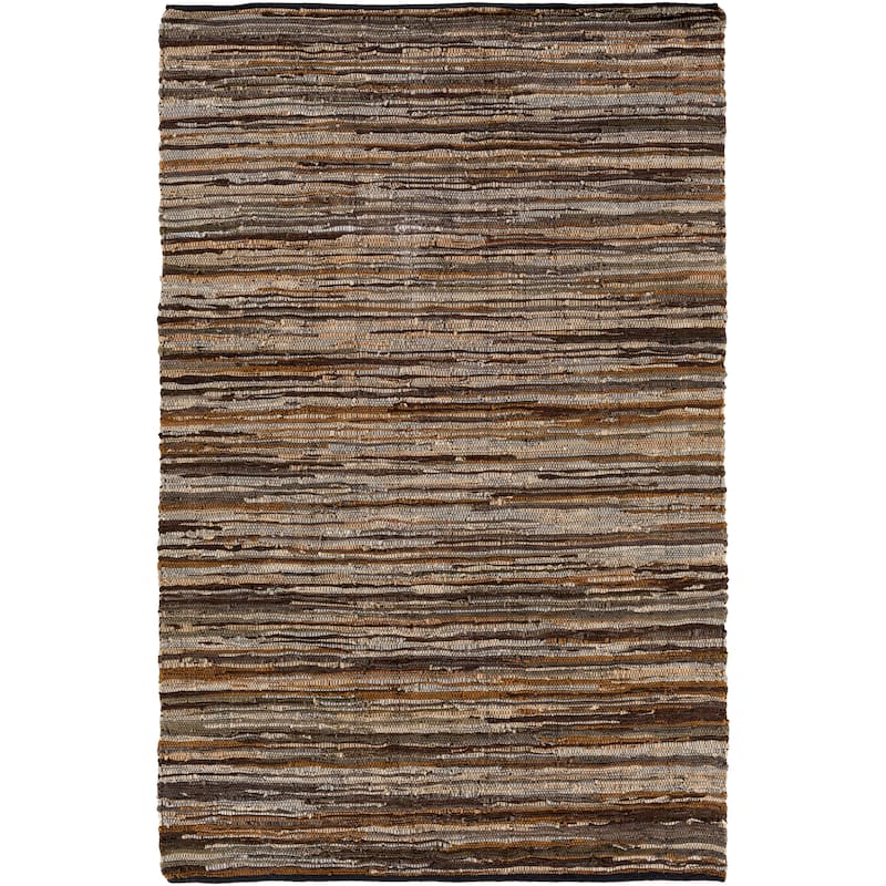 Livabliss Balbach Hand-woven Leather Area Rug - 8' x 10' - 8' x 10'