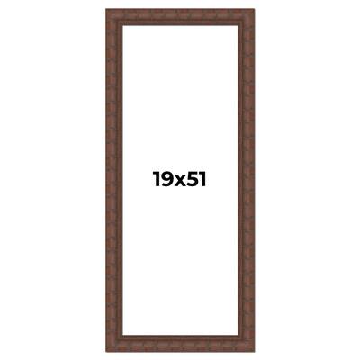 19x51 Frame Pewter Solid Wood Picture Frame Width 1.625 Inches | Interior Frame Depth 0.6875 Inches