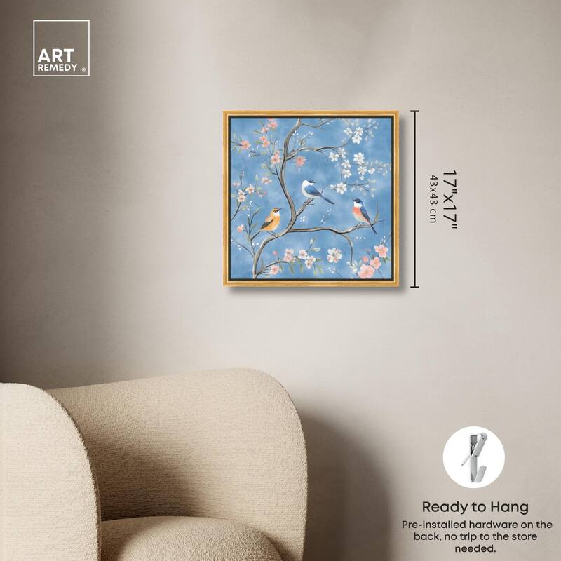 Birds in the Branches II Canvas by Art Remedy