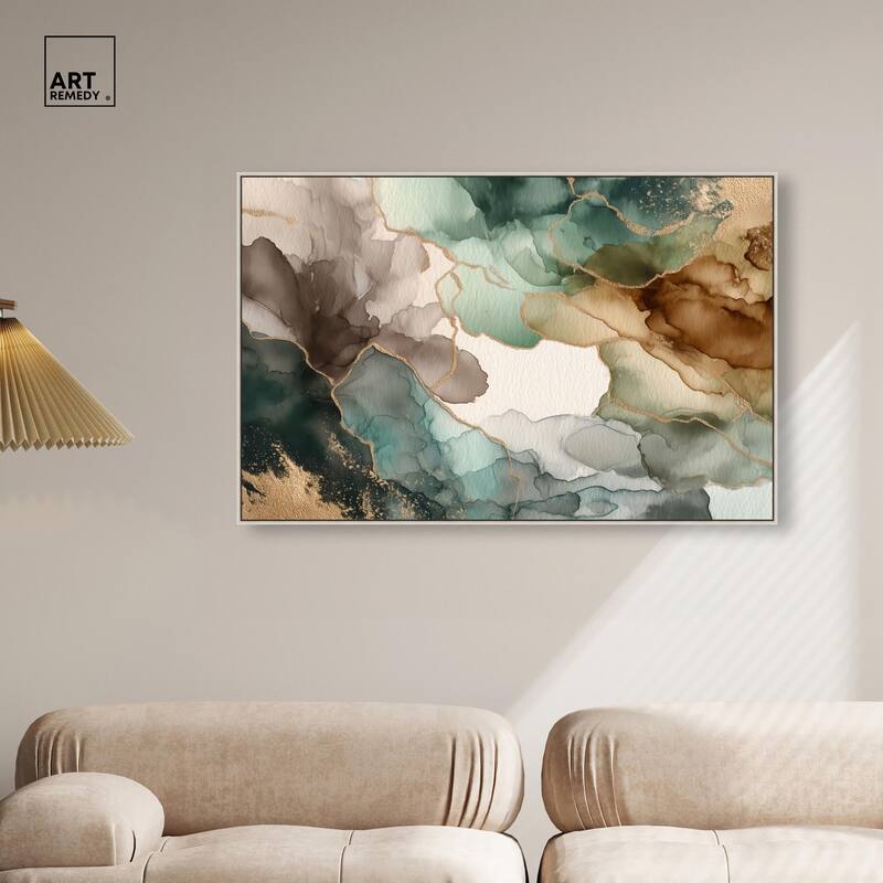 Golden Estuary II Canvas by Art Remedy