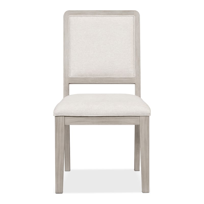 Furniture of America Billet Modern Natural Oak Wood Upholstered Side Chair (Set of 2)
