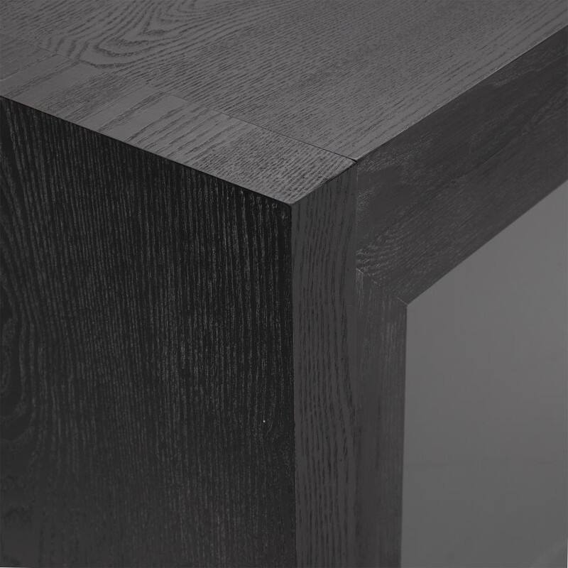 Durable Wood Storage Sideboard with 3 Tempered Glass Doors and Adjustable Shelves Bed