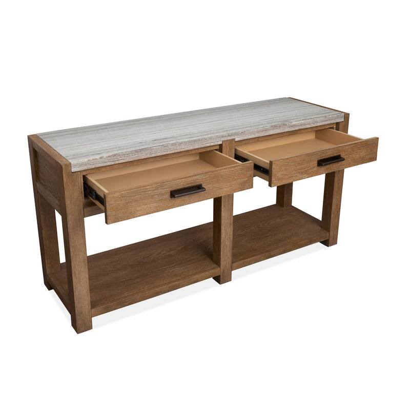 Magnussen Home Plum Creek Sierra Brown Rectangular Sofa Table - 56''W x 17''D x 28''H