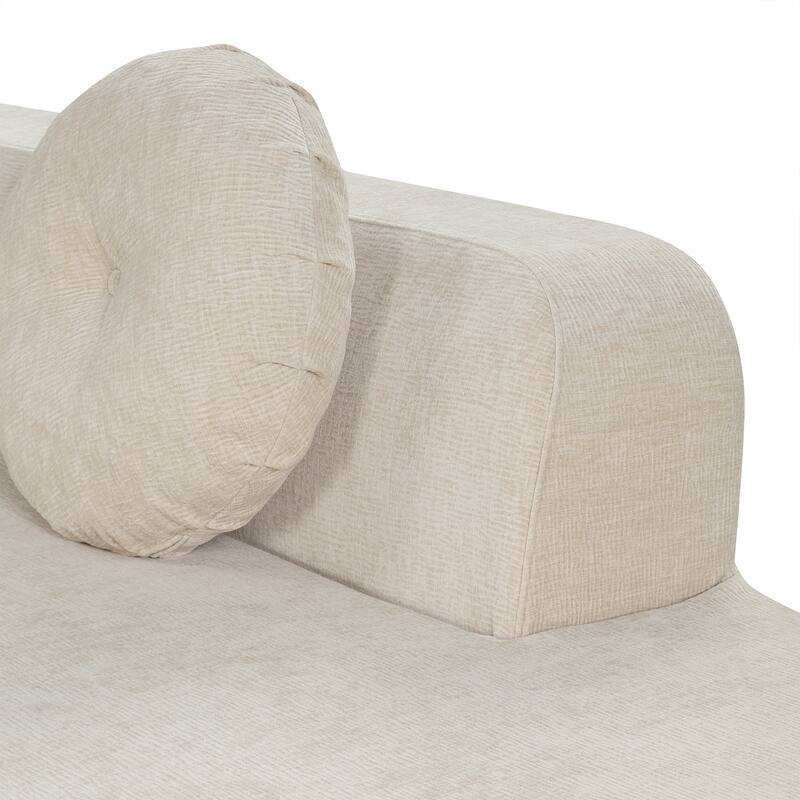 Christopher Knight Home - Mirod 122'' Extra Large Sectional Sofa with Elegant Curved Design and Plush Round Cushions