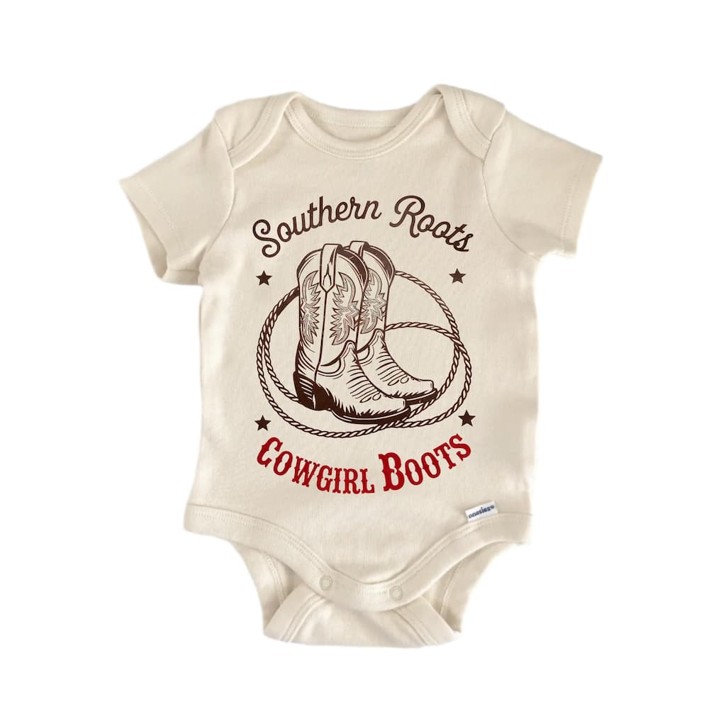 Southern Roots Cowgirl Boots - Baby Bodysuit