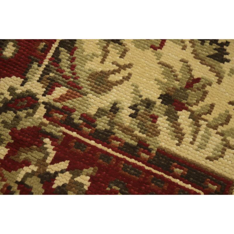 Victorian Style Floral Indian Area Rug 6x8 - 8' 3'' X 5' 9''