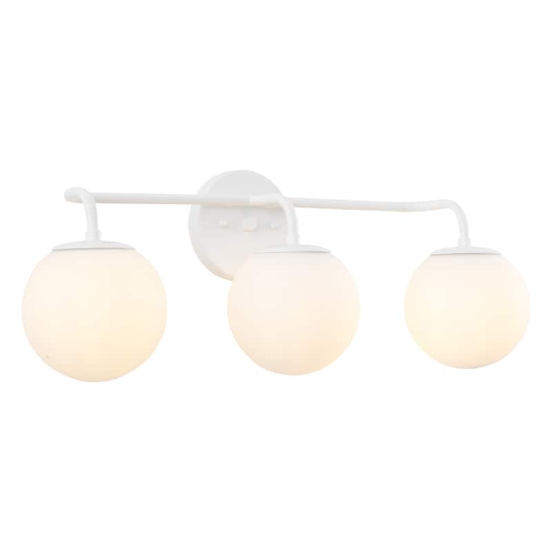 Globe Metal/Frosted Glass Modern LED Vanity, by JONATHAN Y