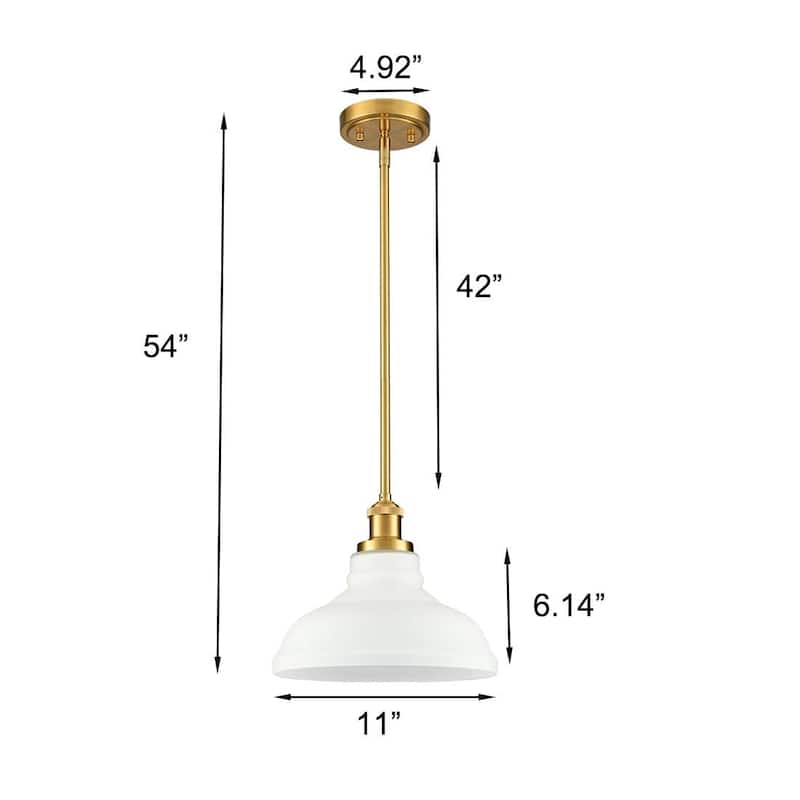 Como Modern Gold Pendant Light Fixture Kitchen Island with Dome Opal Glass